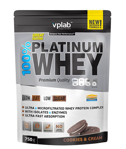 100% Platinum Whey - 0.750 kg  VPLAB - Nutra Best Bulgaria
