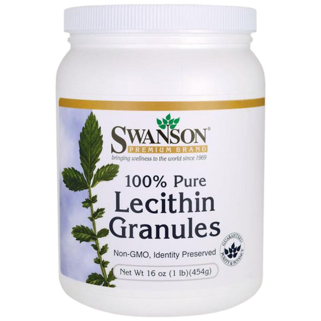 100% Pure Lecithin Granules (Non-GMO) 454 грама  Swanson - Nutra Best Bulgaria