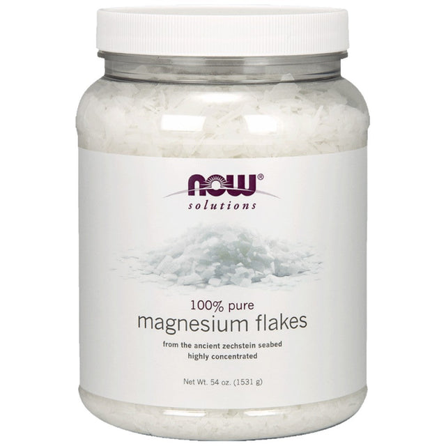 100% Pure Magnesium Flakes - 1531 грама  NOW Foods - Nutra Best Bulgaria