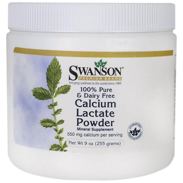 100% Pure and Dairy Free Calcium Lactate Powder 255 грама  Swanson - Nutra Best Bulgaria
