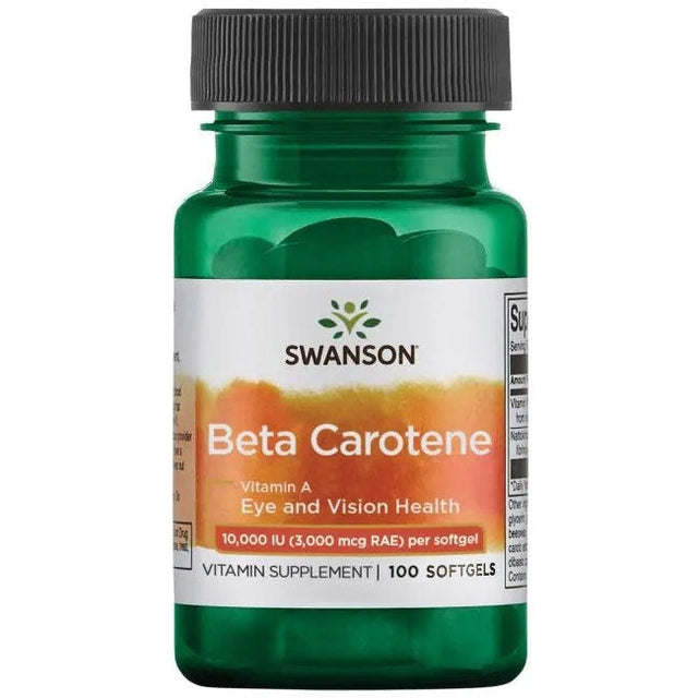 Бета-каротин (Витамин А) - 100 SOFTGELS  Swanson - Nutra Best Bulgaria