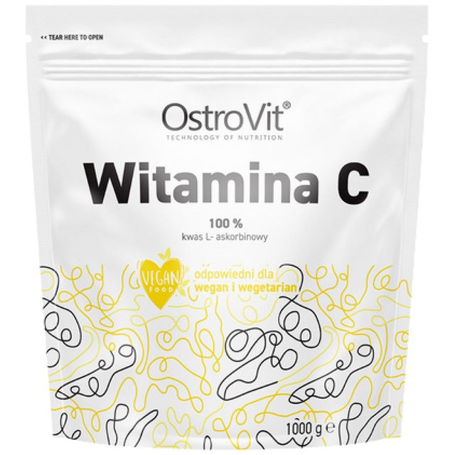 100% Vitamin C Powder - 1000 грама  OstroVit - Nutra Best Bulgaria