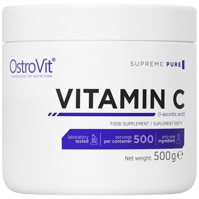 100% Vitamin C Powder - 500 грама  OstroVit - Nutra Best Bulgaria
