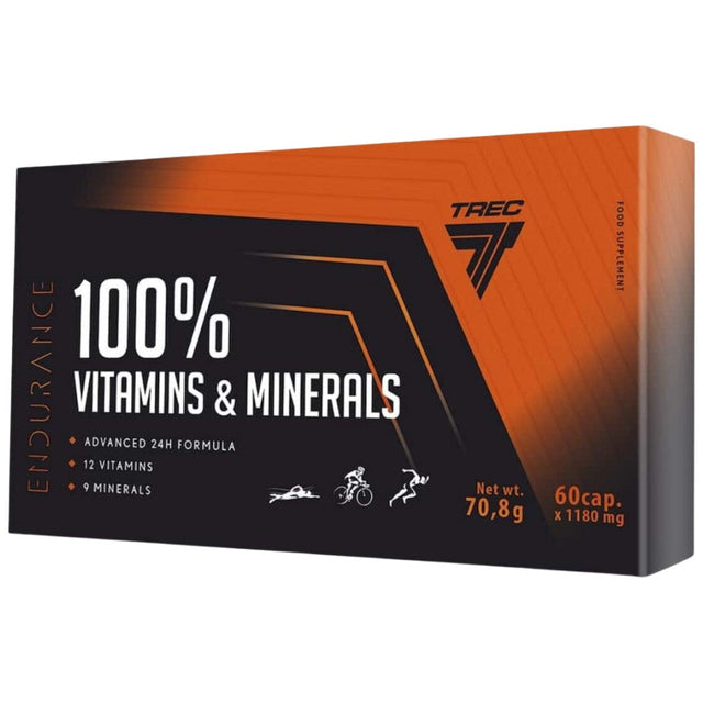 100% Vitamins & Minerals | Endurance - 60 капсули  Trec Nutrition - Nutra Best Bulgaria