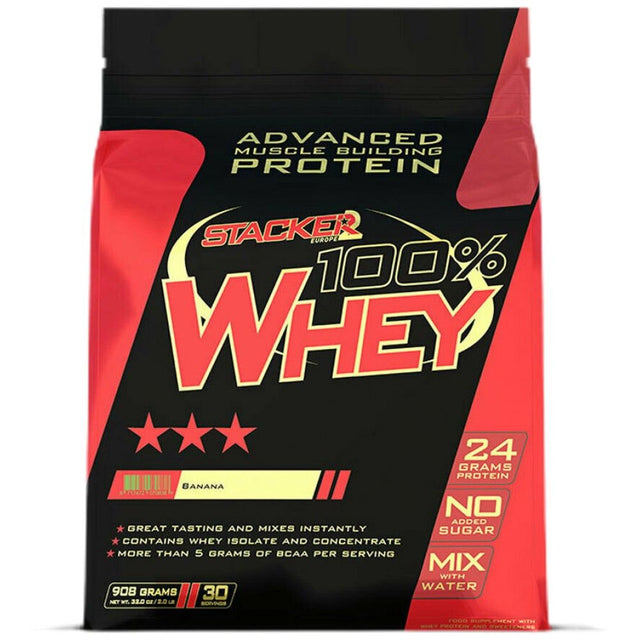 100% Whey - 908 грама  Stacker - Nutra Best Bulgaria