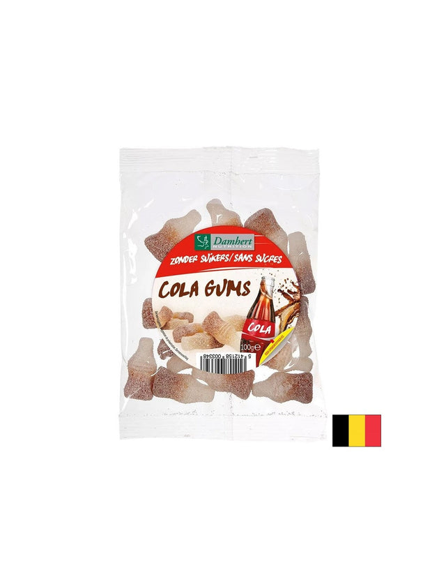 Дъвчащи желирани бонбони с вкус на кола (без захар), 100 g  Damhert - Nutra Best Bulgaria