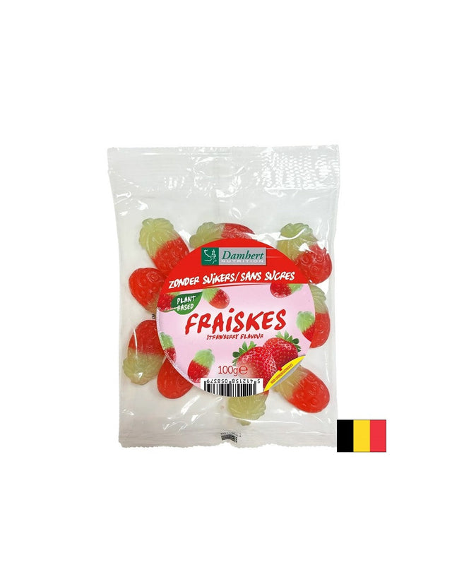 Дъвчащи бонбони с вкус на ягода (без захар), 100 g  Damhert - Nutra Best Bulgaria