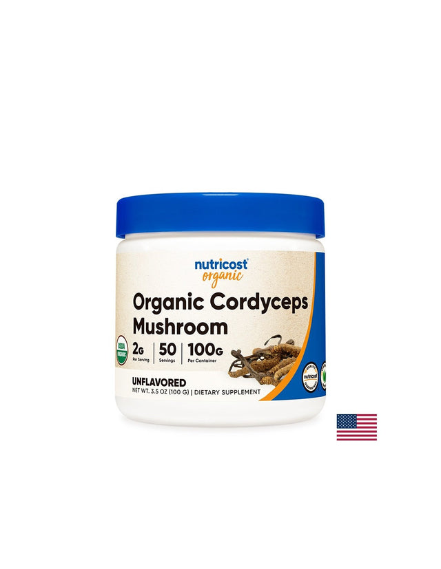 При умора и стрес - Кордицепс Органик, 100 g, прах Nutricost  Nutricost - Nutra Best Bulgaria