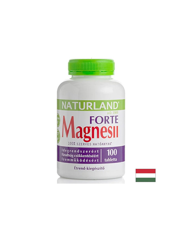 Магнезий цитрат – При мускулни крампи, стрес и умора, 100 mg, 100 таблетки  Naturland - Nutra Best Bulgaria