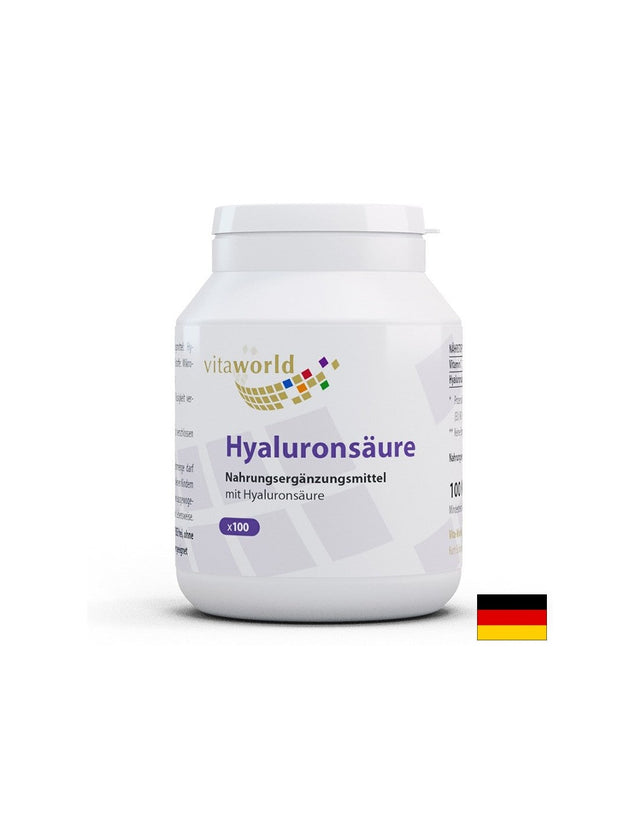 Красива коса и кожа - Хиалуронова киселина, 100 mg + витамин С,  100 капсули  Vita World - Nutra Best Bulgaria