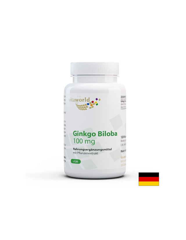 Памет и концентрация - Гинко Билоба, 100 mg х 120 капсули  Vita World - Nutra Best Bulgaria