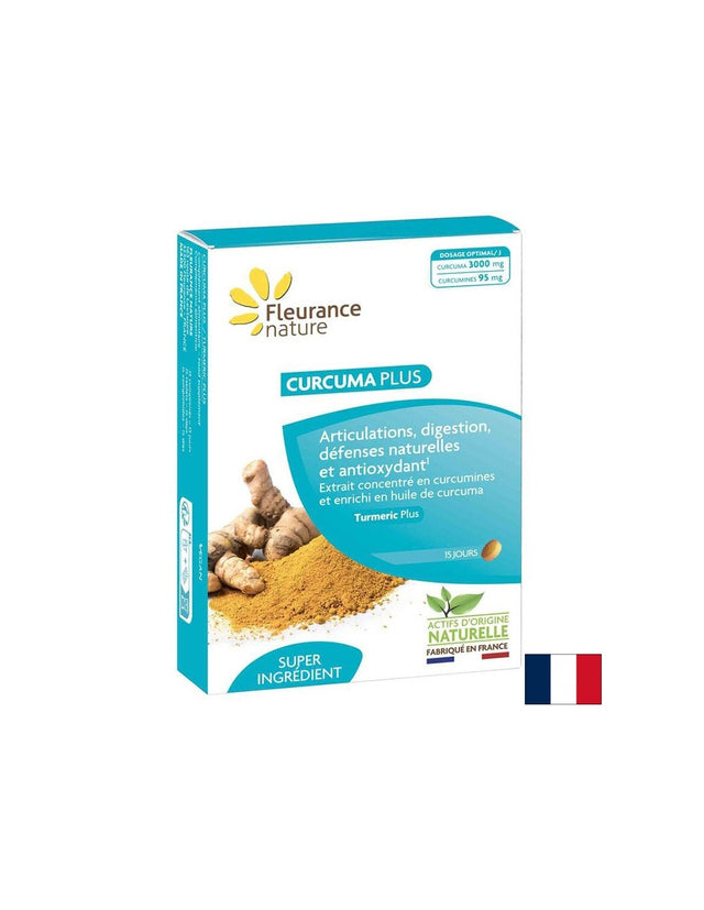 Грижа за костите, ставите и стомаха - Куркума, 100 mg х 15 таблетки  Fleurance Nature - Nutra Best Bulgaria