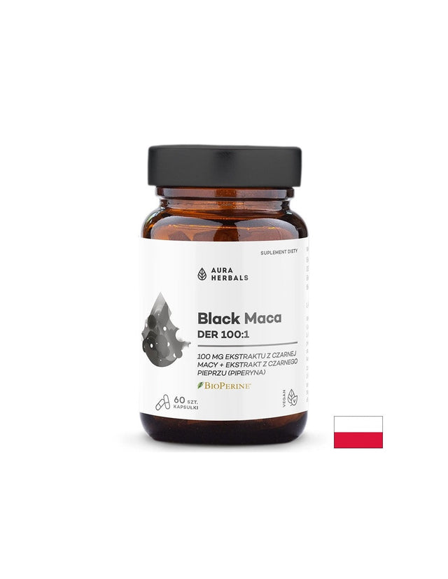 Черна мака - 100 mg, 60 капсули  Aura Herbals - Nutra Best Bulgaria