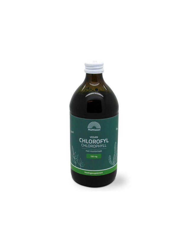 Детоксикация - Хлорофил, 100 mg x 500 ml, с аромат на мента  Mattisson Healthstyle - Nutra Best Bulgaria