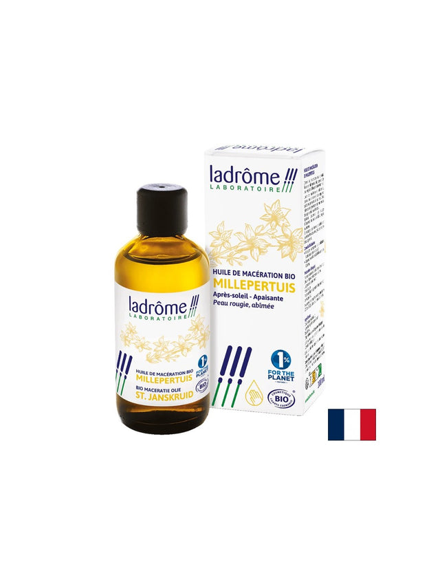 Коса и кожа - Масло от Жълт кантарион (маслен мацерат), БИО, 100 ml  Ladrome Laboratoire - Nutra Best Bulgaria