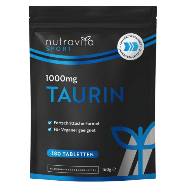 Таурин 1000 мг /180 таблетки, 90 дни/  Nutravita - Nutra Best Bulgaria