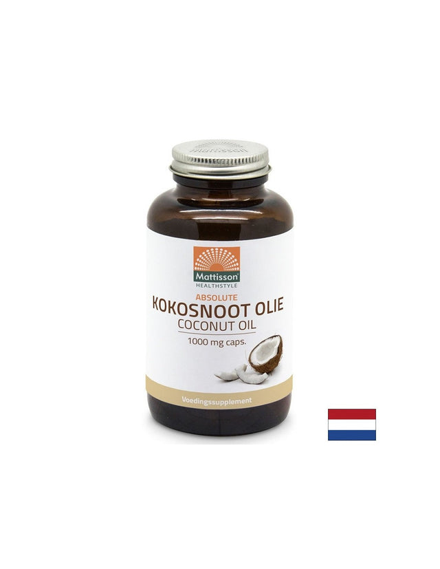 Кокосово масло, 1000 mg х 120 капсули  Mattisson Healthstyle - Nutra Best Bulgaria