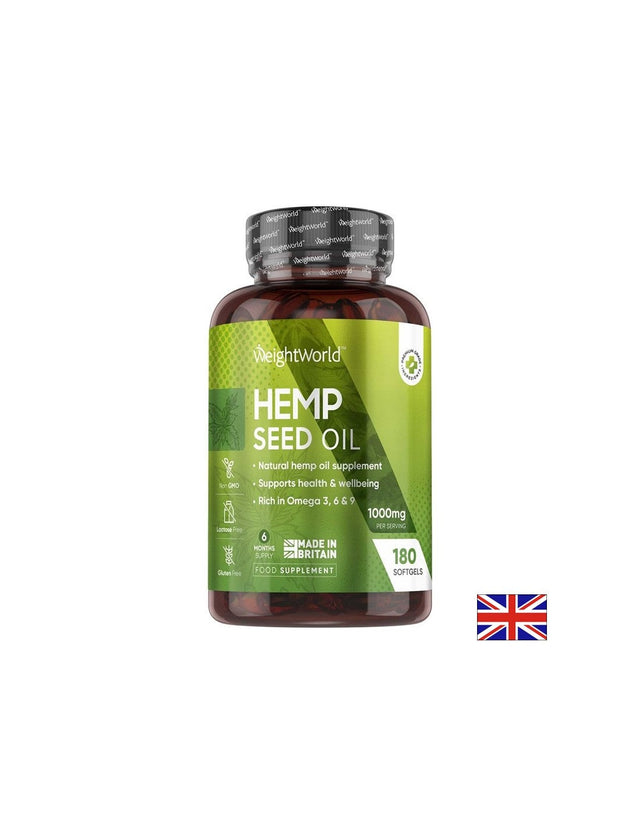 Конопено масло 1000 mg Хормонален баланс 180 софтгел капсули  WeightWorld - Nutra Best Bulgaria