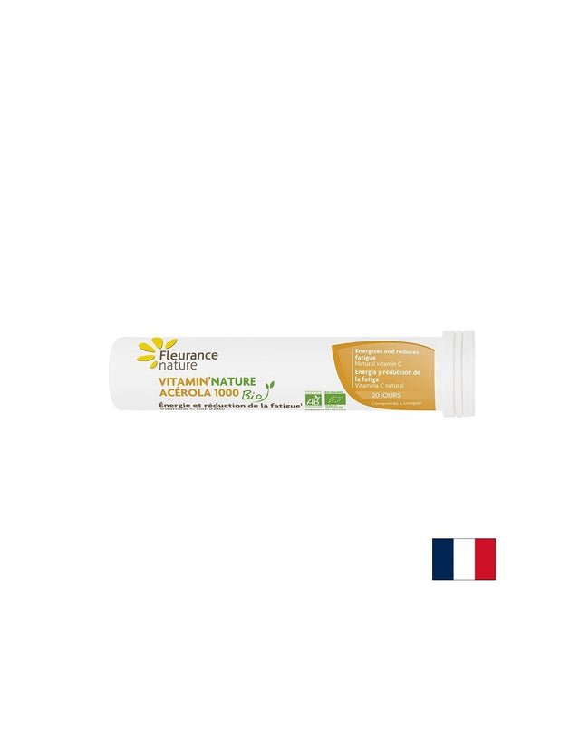 Имунитет - Витамин С (от Ацерола), БИО, 1000 mg х 20 смучещи таблетки  Fleurance Nature - Nutra Best Bulgaria