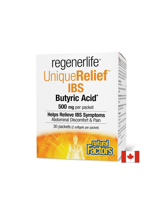 Бутирова киселина – При раздразнено дебело черво, 1000 mg, 30 пакетчета х 2 капсули  Natural Factors - Nutra Best Bulgaria