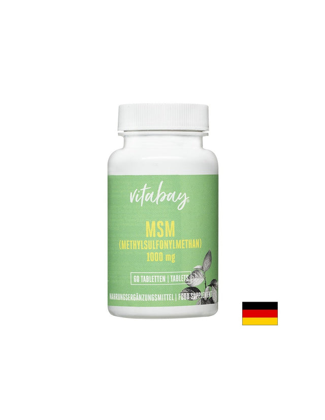 Кости и стави - МСМ (Метилсулфониметан), 1000 mg х 60 капсули  Vitabay - Nutra Best Bulgaria