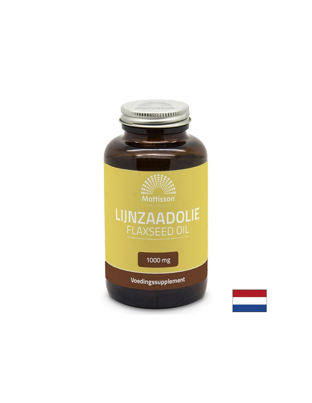 Висок холестерол, женско здраве Ленено масло 1000 mg х 90 софтгел капсули  Mattisson Healthstyle - Nutra Best Bulgaria