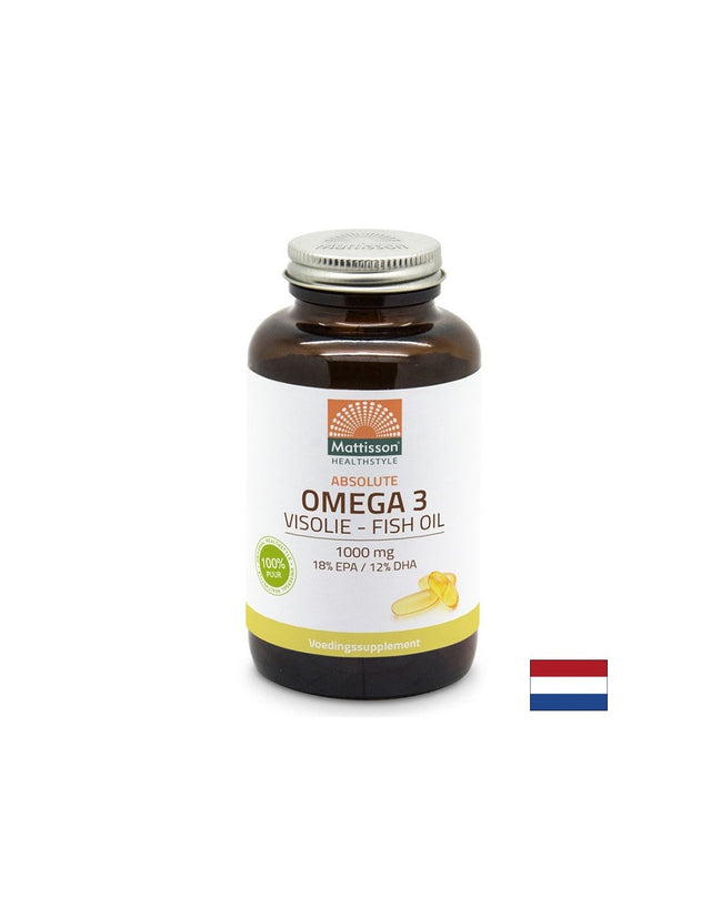 Рибено масло 1000 mg  - ЕPA 180 mg /DHA 120 mg, 120 капсули Mattisson Healthstyle  Mattisson Healthstyle - Nutra Best Bulgaria