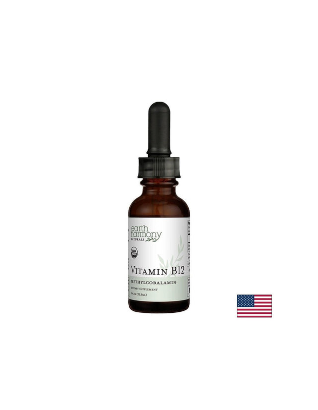 Нервна система - Витамин В12 (метилкобаламин), 2000 µg х 29.6 ml капки  Earth Harmony - Nutra Best Bulgaria
