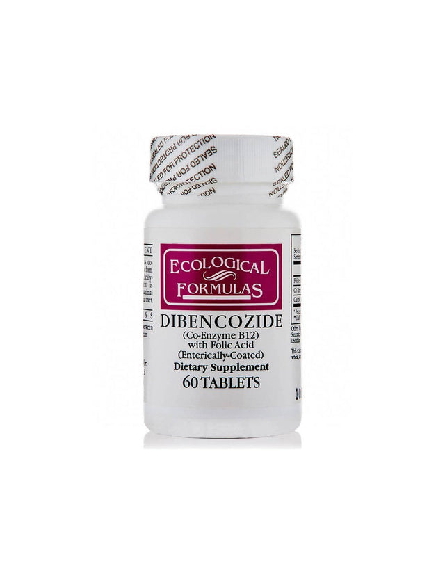 Витамин В12 (Дибенкозид) + Фолиева киселина - Неврологично и сърдечносъдово здраве, 60 таблетки  Ecological Formulas - Nutra Best Bulgaria