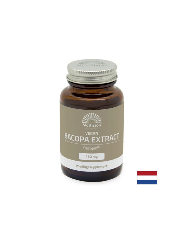 Бакопа мониери + цинк, витамин В12 и черен пипер Bacopin™ - Концентрация, памет и умствена яснота, 60 капсули  Mattisson Healthstyle - Nutra Best Bulgaria