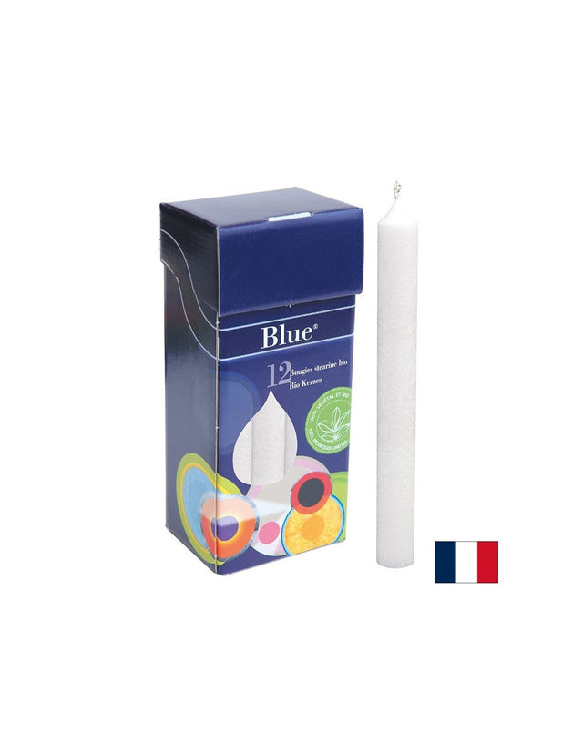 Стеаринови свещи - бели, БИО, 12 бр.  Écodis - Nutra Best Bulgaria