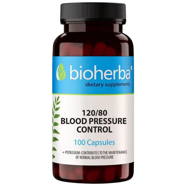 120/80 Blood Pressure Control 240 mg - 100 капсули  Bioherba - Nutra Best Bulgaria