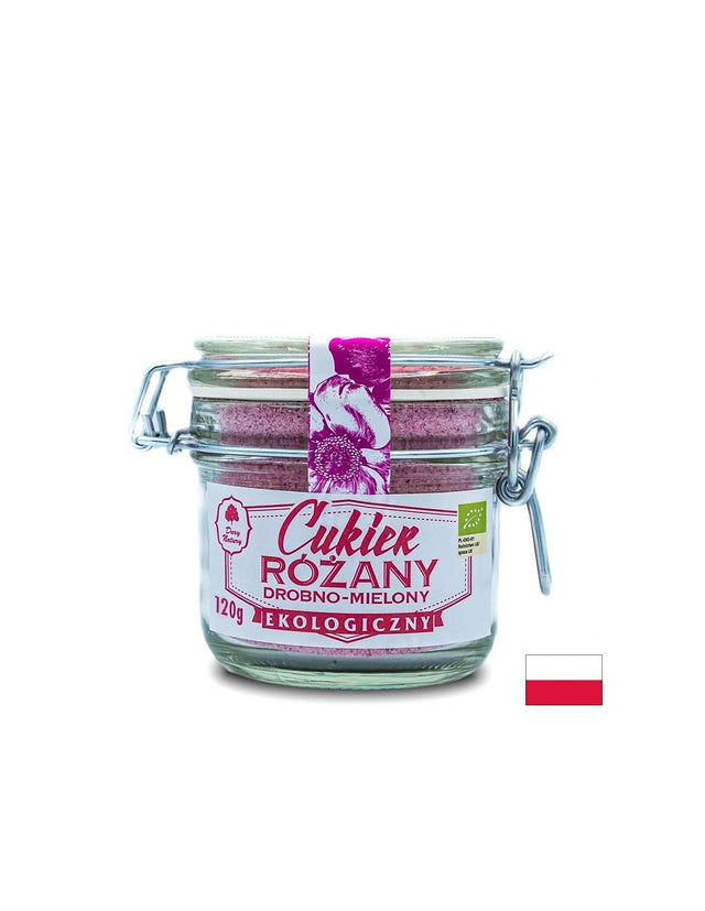 Фино смляна тръстикова захар с розови листенца, 120 g  Dary Natury - Nutra Best Bulgaria