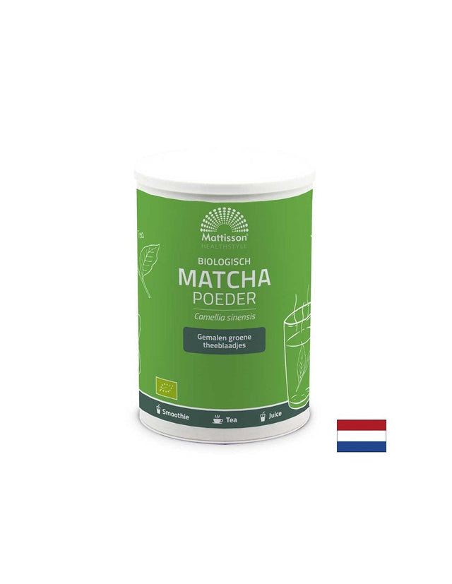 Матча на прах Био, 125 g  Mattisson Healthstyle - Nutra Best Bulgaria