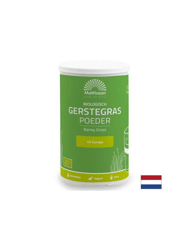 Имунна система и черен дроб - Ечемичена трева БИО, 125 g прах  Mattisson Healthstyle - Nutra Best Bulgaria