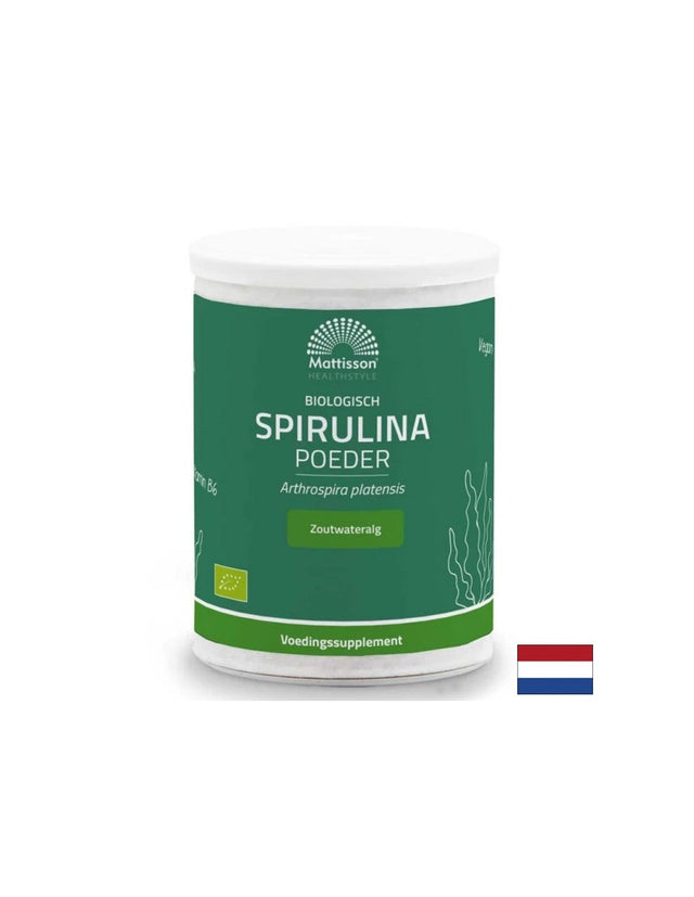 Спирулина за енергия и детокс, 125 g прах  Mattisson Healthstyle - Nutra Best Bulgaria