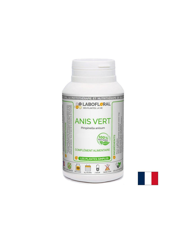 Добро храносмилане - Зелен анасон (семена), 130 mg х 50 капсули  PhytoMoinsCher - Nutra Best Bulgaria