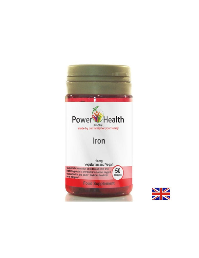 Анемия - Желязо (фумарат), 14 mg х 50 таблетки  Power Health - Nutra Best Bulgaria