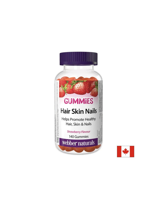 Биотин-Коса, кожа и нокти Гъми, 140 желирани таблетки, с вкус на ягода  Webber Naturals - Nutra Best Bulgaria