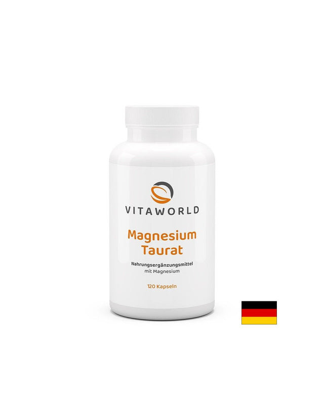 Здраве за сърцето и мускулите - Магнезий (таурат), 150 mg x 120 капсули  Vita World - Nutra Best Bulgaria