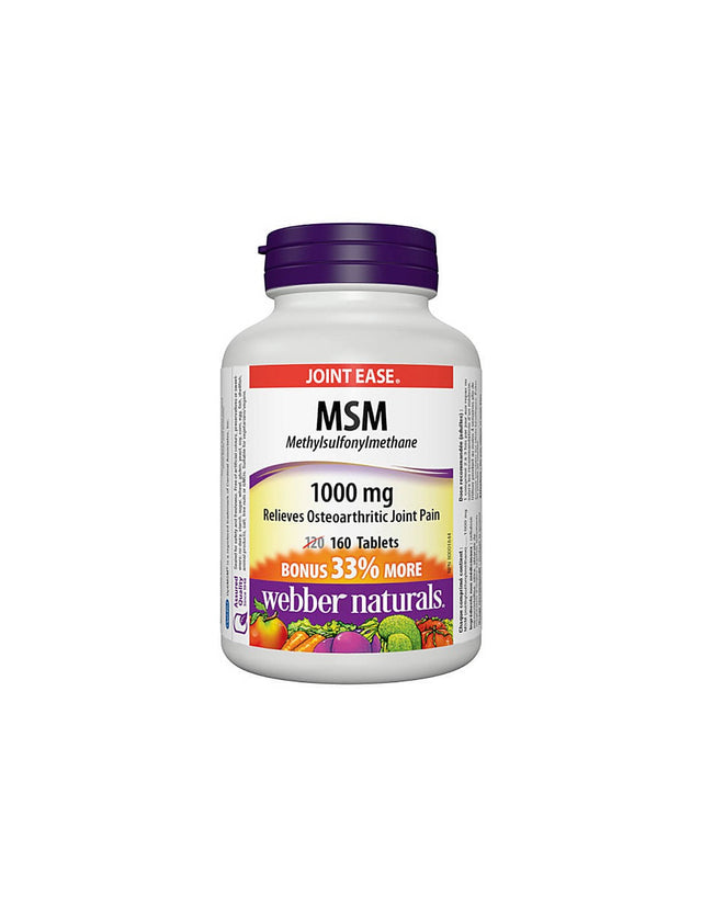 Здрави кости, стави и мускули - МСМ, 160 таблетки  Webber Naturals - Nutra Best Bulgaria