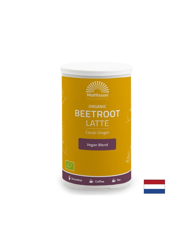 Лате от цвекло с джинджифил какао Био, 160 g прах Mattisson Healthstyle  Mattisson Healthstyle - Nutra Best Bulgaria