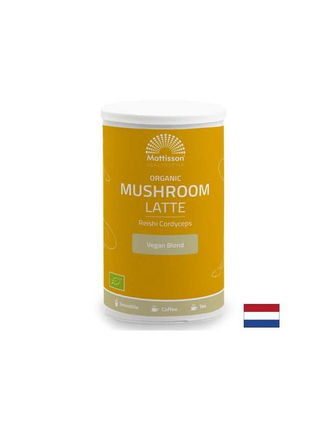 Лате с рейши и кордицепс Био С вкус на какао и канела 160 g  Mattisson Healthstyle - Nutra Best Bulgaria