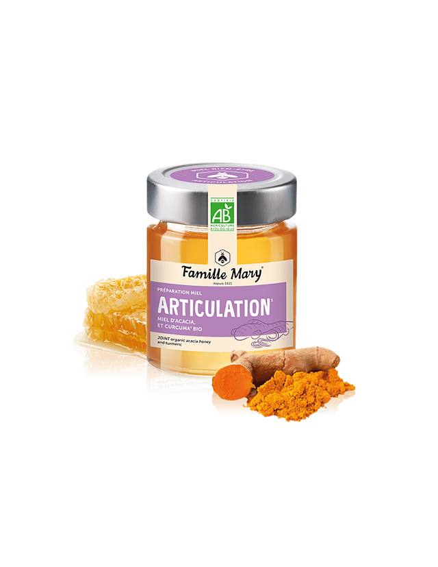 Пчелен акациев мед + куркума БИО, 170 g  Famille Mary - Nutra Best Bulgaria