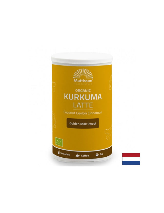 Био Лате Куркума с Кокос и Цейлонска канела 175 mg прах  Mattisson Healthstyle - Nutra Best Bulgaria