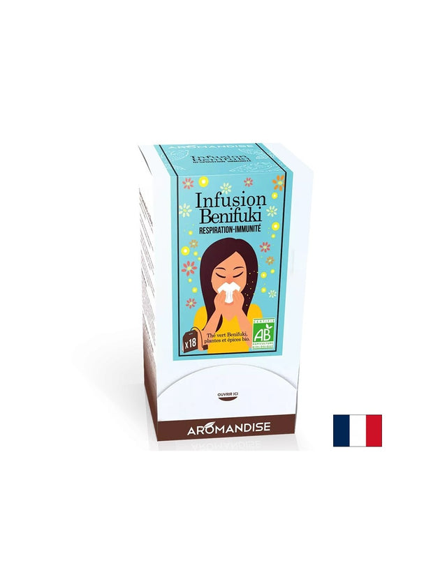 Инфузия Бенифуки – Дихателна система и имунитет, 18 филтърни пакетчета  Aromandise - Nutra Best Bulgaria