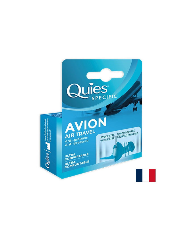 Силиконови тапи за уши (с филтър) 18 dB за предотвратяване разликата в налягането по време на полет, 1 чифт  Quies - Nutra Best Bulgaria