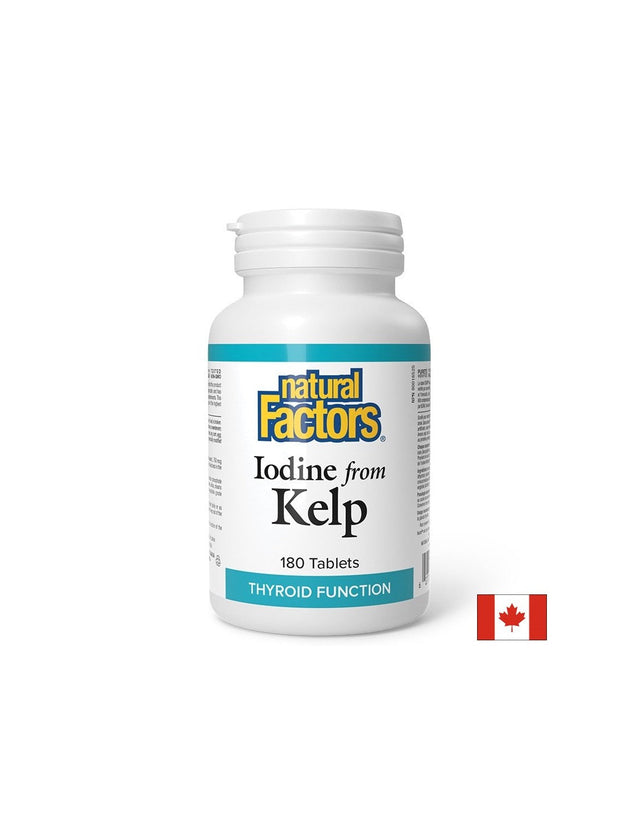 Норвежки келп – За щитовидна жлеза и хормонален баланс, 180 таблетки  Natural Factors - Nutra Best Bulgaria