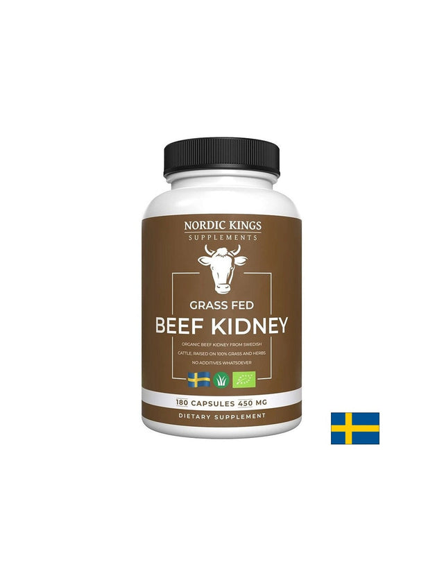 Телешки бъбреци от хранени с трева животни (Био), 180 капсули Nordic Kings  Nordic Kings - Nutra Best Bulgaria