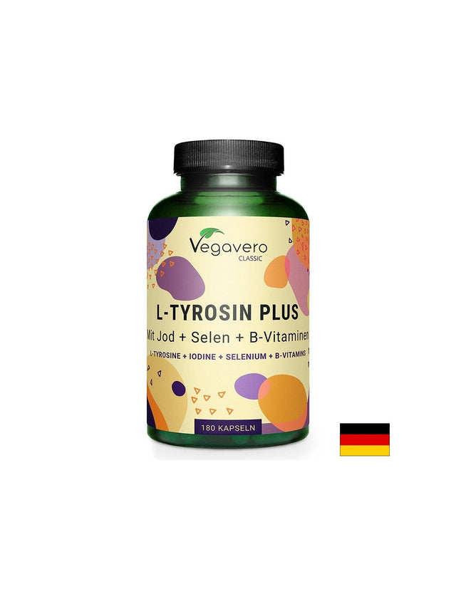 Щитовидна жлеза - Л-Тирозин + Йод, Селен и Витамини В-Комплекс, 180 капсули  Vegavero - Nutra Best Bulgaria